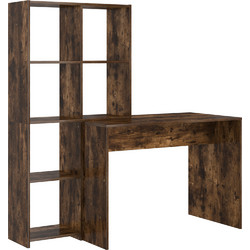 vidaXL Γραφείο Ξύλινο με Βιβλιοθήκη 138.5x55x143cm 3337253