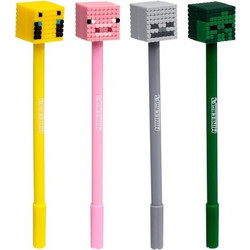 Puckator Minecraft Topper Minecraft Στυλό Διαρκείας Μαύρο PEN254
