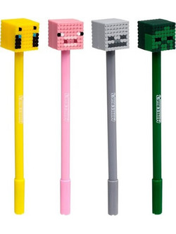 Puckator Minecraft Topper Minecraft Στυλό Διαρκείας Μαύρο PEN254