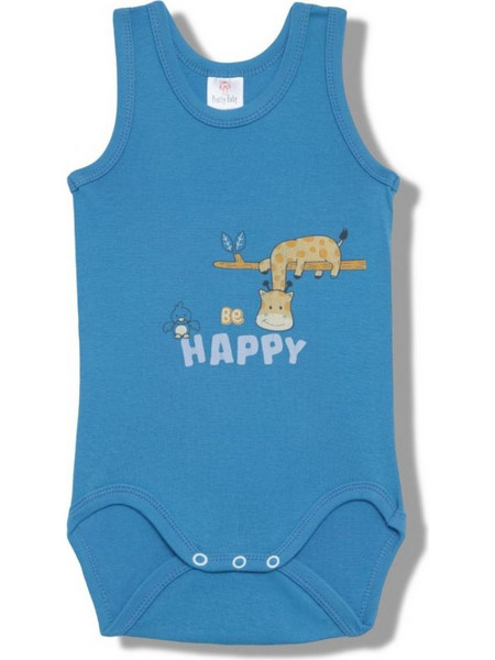 Pretty Baby Baby Giraffe Φορμάκι Εσώρουχο Αμάνικo για Αγόρι Μπλε 34874-4