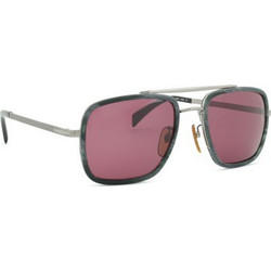David Beckham DB7002/S POH Ανδρικά Γυαλιά Ηλίου Aviator Μεταλλικά Ασημί με Ροζ Φακό