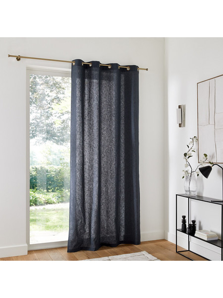 La Redoute Κουρτίνα Παραθύρου με Τρουκς 135x180 Lincot 350343408 Μπλε Μελανό