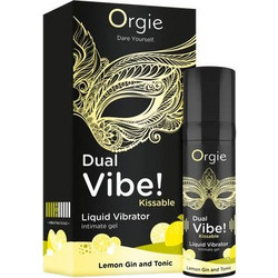 Orgie Dual Vibe! Lemon Gin & Tonic Liquid Vibrator Λιπαντικό Gel Νερού Κόλπου 15ml