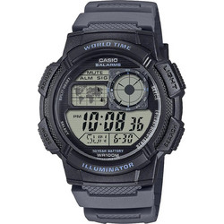 Casio Ψηφιακό Ανδρικό Ρολόι Χρονογράφος με Μαύρο Καουτσούκ Λουράκι AE-1000W-8AVEF