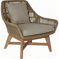 Metaxakis Barbara Πολυθρόνα Κήπου Rattan Μπεζ 01-00-2836