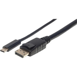 Manhattan Καλώδιο DisplayPort 1.2 to USB-C Male 1m Black 152471