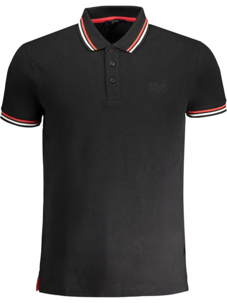 Cavalli Ανδρική Μπλούζα Polo Κοντομάνικη Μαύρη QXT64X-KB002-05051