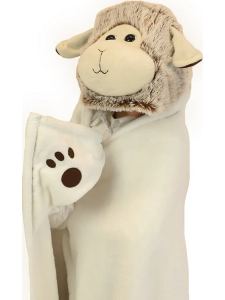 Cozy Noxxiez Παιδική Κουβέρτα Fleece Sheep 100x130 Μπεζ