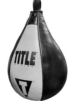 Title Boxing Σάκος Μποξ Ταχύτητας Τοίχου Άδειος 18cm Μαύρος Γκρι