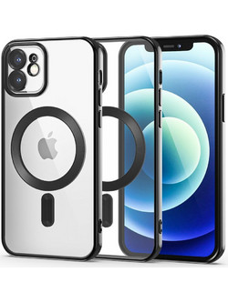 Tech-Protect Magshine Back Cover Black/Clear (iPhone 12)