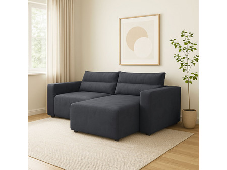 Alphab2b Γωνιακός Καναπές Κρεβάτι Navy Μπλε 245x148x94cm GR-SILV-M10