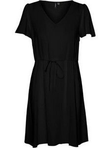 Vero Moda Mini Καλοκαιρινό Καθημερινό Φόρεμα Μεταξωτό Μαύρο 10307990