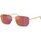 Ray-Ban RB3768 001D0 Γυναικεία Γυαλιά Ηλίου Τετράγωνα Μεταλλικά Χρυσά με Ροζ Φακό