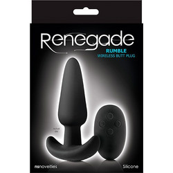 NS Novelties Renegade Rumble Πρωκτική Σφήνα Ασύρματη με Δόνηση 11.5cm Μαύρη