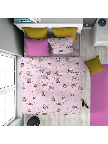 Dimcol Sweet Dreams 550 Παιδική Παπλωματοθήκη Μονή Βαμβακερή 160x240 Ροζ