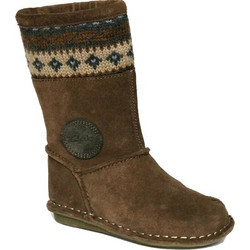 Clarks Παιδικές Μπότες Καφέ Suede με Φερμουάρ & Γούνα 20355190