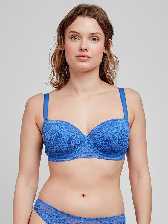 Gisela Σουτιέν Balconette με Ελαφριά Ενίσχυση με Μπανέλα Royal Blue 2/10117