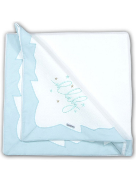 Ninetta Bebe 501 Oh Baby Πάνα Αγκαλιάς Πικέ Λευκή Βεραμάν 90x90cm