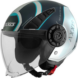 Axxis Metro S Techno A7 Matt Blue White Κράνος Μηχανής Jet 1200gr