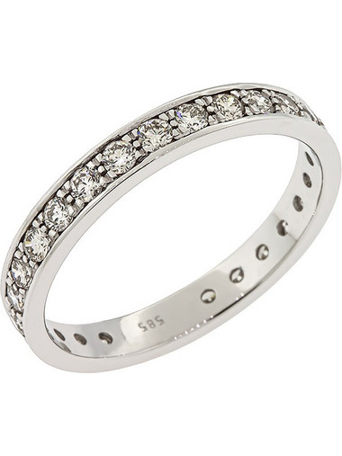 Million Diamonds Γυναικείο Δαχτυλίδι Σειρέ Ολόβερο από Λευκόχρυσο 18K με Διαμάντι RL22242