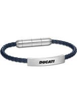 Ducati Trail Ανδρικό Βραχιόλι Χειροπέδα από Δέρμα & Ατσάλι DTAGB0004702