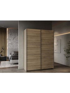 InsideHome Δίφυλλη Ντουλάπα Ρούχων Συρόμενη Ghost Oak 117x60x203cm 0181.CB05