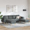 vidaXL Καναπές σε σχήμα Π Ανθρακί 250x188x76cm 3335113