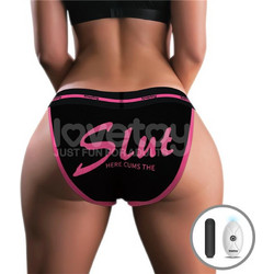 Lovetoy Slut Sexy Panties 24-27" Δονητής Εσωρούχου για Ζευγάρια με Τηλεχειριστήριο Μαύρος