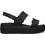 Crocs Brooklyn Ανατομικές Καλοκαιρινές Γυναικείες Πλατφόρμες Χαμηλές Μαύρες 209977-060