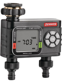 Benman Aqua Digit 2 Προγραμματιστής Ποτίσματος Μπαταρίας 2 Εξόδων