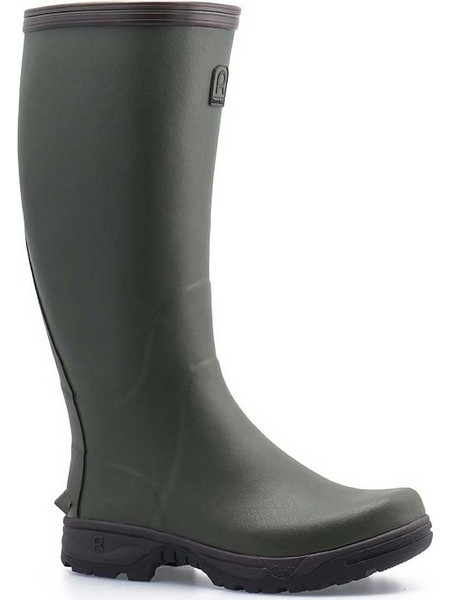 Rouchette Rubber R Grip Cotton Γαλότσες Εργασίας Γονάτου Χακί 15146