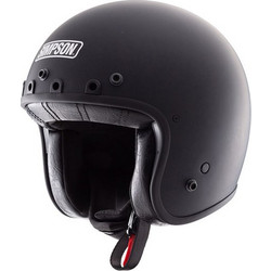 Simpson Chopper Matt Black Κράνος Μηχανής Jet