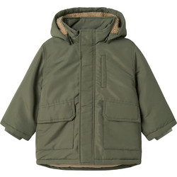 Name It Παιδικό Μπουφάν Χειμωνιάτικο Puffer Χακί 13244328