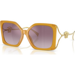Versace VE4502U 55376X Γυναικεία Γυαλιά Ηλίου Τετράγωνα Κίτρινο Χρυσό με Μωβ Φακό