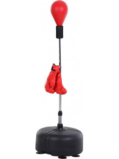 HOMCOM A91-097 Σάκος Μποξ Ταχύτητας Δαπέδου 18cm Κόκκινος