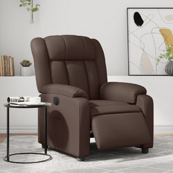 vidaXL Πολυθρόνα Relax Ανακλινόμενη Δερματίνη Καφέ 3205252