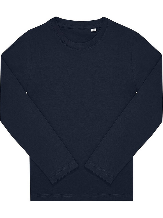 B&C Collection Παιδικό T-Shirt Μακρυμάνικο Navy Μπλε TK003