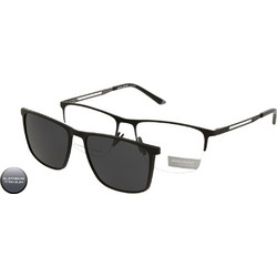 Solano CL10237 D Ανδρικός Σκελετός Γυαλιών Οράσεως με Clip-On Μεταλλικός Μαύρος