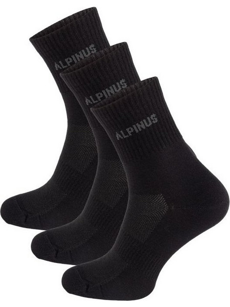 Alpinus Alpamayo Ανδρικές Κάλτσες Ψηλές Μαύρες 3Pack FL43773