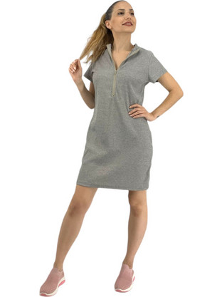 Fullah Sugah Mini Καλοκαιρινό Καθημερινό Φόρεμα Γκρι 42100660G