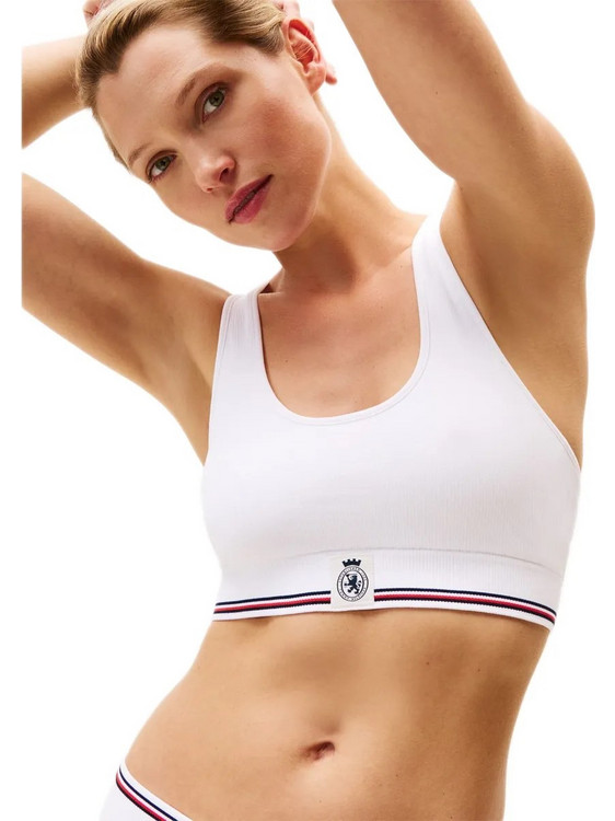 Tommy Hilfiger Crest Μπουστάκι χωρίς Μπανέλα Λευκό UW0UW06061-YBR