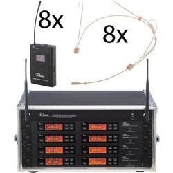 T.Bone 8 Kanal Theaterfunkrack 660MHz Σετ 8 Ασύρματο Χειλόφωνο Πέτου XLR