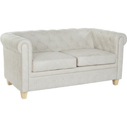 DKD Home Decor Διθέσιος Καναπές Λευκός 151x82x70cm S3044069
