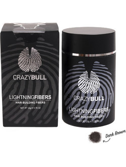 Crazy Bull Lightning Fibers Σκούρο Καφέ Κάλυψη Αραίωσης Μαλλιών 22gr