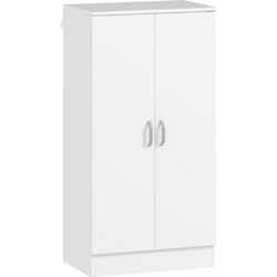 HOMCOM Παπουτσοθήκη Μοριοσανίδας Λευκή M55xΠ35xΥ108cm 837-626V00WT
