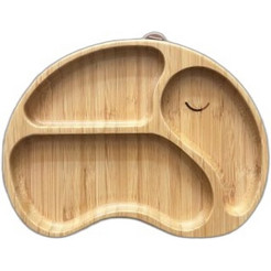 NokNok Εκπαιδευτικό Πιάτο Bamboo με Αντιολισθητική Βάση Elephant