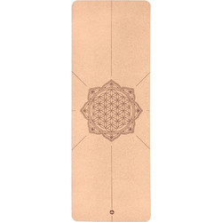 Bodhi Cork Flower of Life Στρώμα Γυμναστικής Yoga / Pilates Μπεζ 185x66x0.4cm