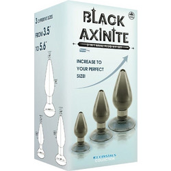 NMC Black Axinite 3 In 1 III Σετ Πρωκτικές Σφήνες Μαύρες 3τμχ