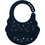 BabyOno Kite Αδιάβροχη Σαλιάρα Σιλικόνης με Κουμπί & Τσέπη 6m+ Navy Μπλε