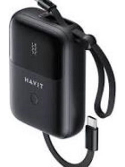 Havit PB5215 Power Bank 10000mAh 20W με 2 Θύρες USB-C Black